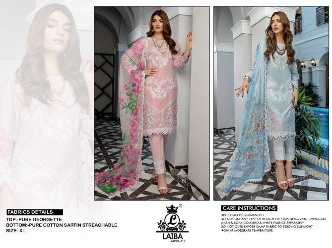 Laiba Am 115 New Exclusive Wear Georgette Ready Made Suit Collection